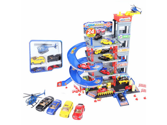 City Parking Playset Con 4 Vehículos 1 H